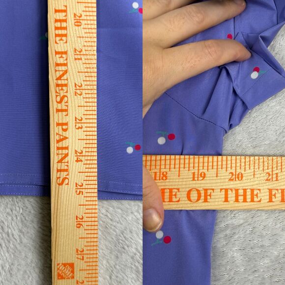 Vtg 70s Diane Von Furstenberg Matching Skirt Set 10 Purple Cherries DVF Retro - Picture 8 of 16